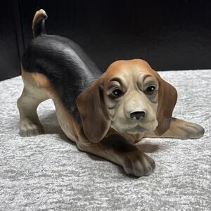 Vintage MSR Imports porcelain musical beagle dog 1983
